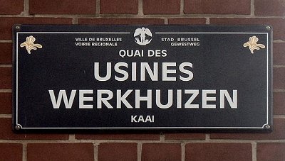 Označení ulice v Bruselu