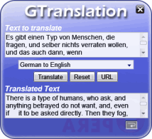 Widget GTranslation pro online překlad
