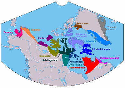 Zeměpisné rozšíření inuitštiny