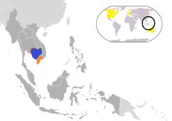 Jazykové území khmerštiny