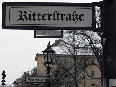 2× Ritterstraße – jednou správně, jednou chybně