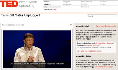 Poselství Billa Gatese s německými titulky